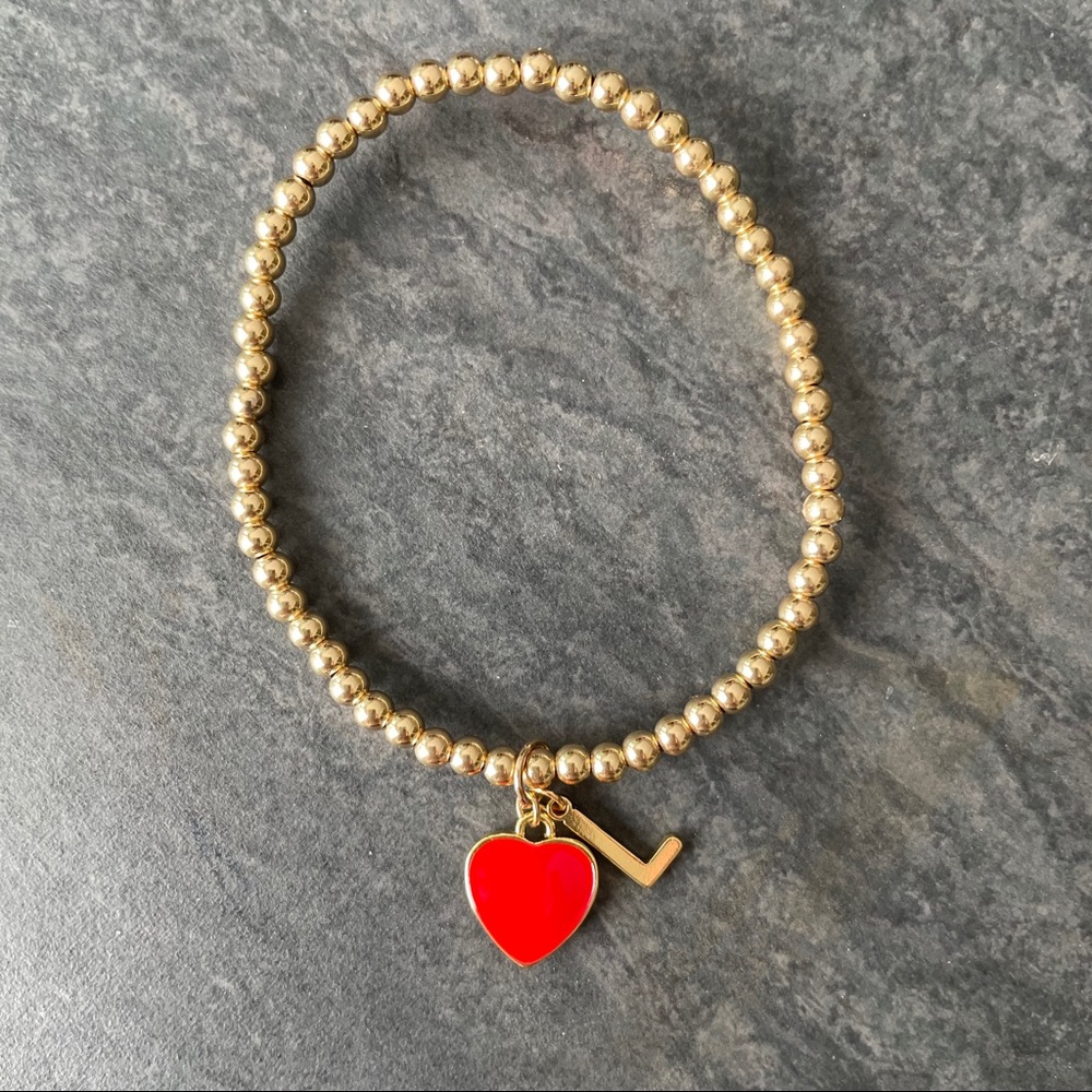 Custom 14k gold initial bracelet